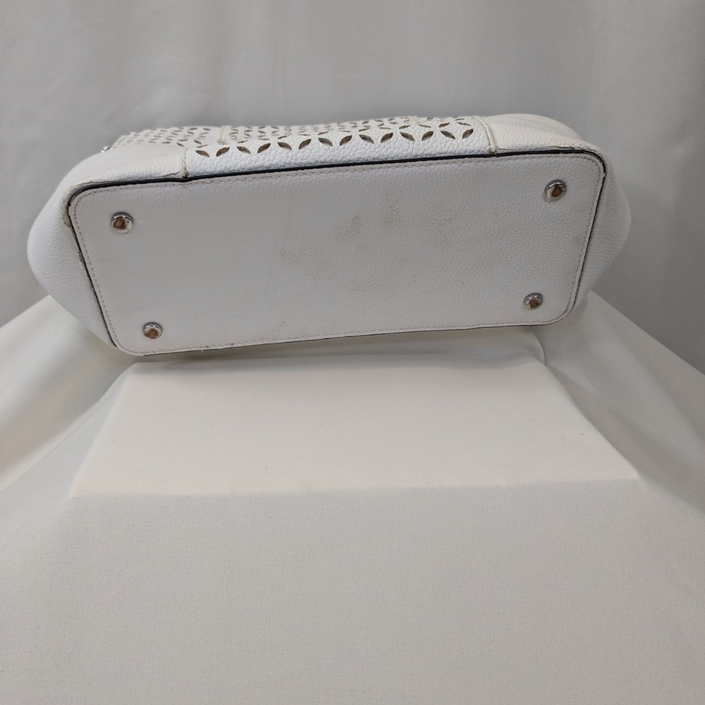 Dana Buchman White Laser-Cut Tote Bag - Picture 6 of 16